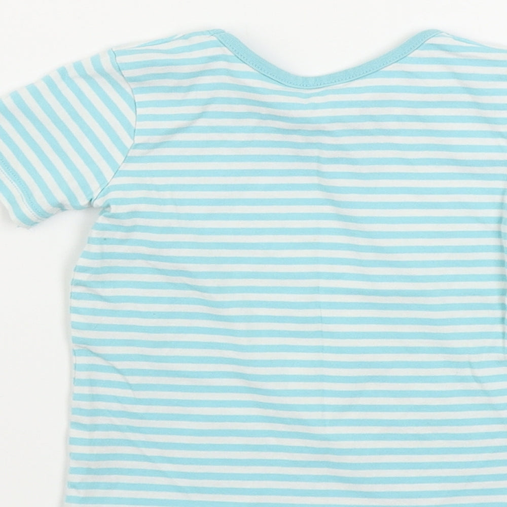 George  Boys Blue Striped  Basic Blouse Size 12-18 Months