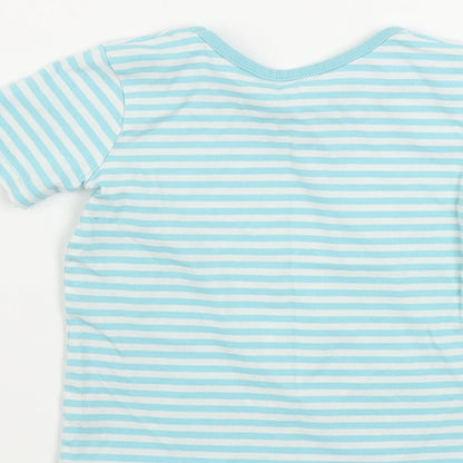 George  Boys Blue Striped  Basic Blouse Size 12-18 Months