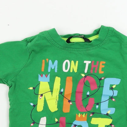 George  Boys Grey   Basic T-Shirt Size 12-18 Months  - Christmas T Shirt