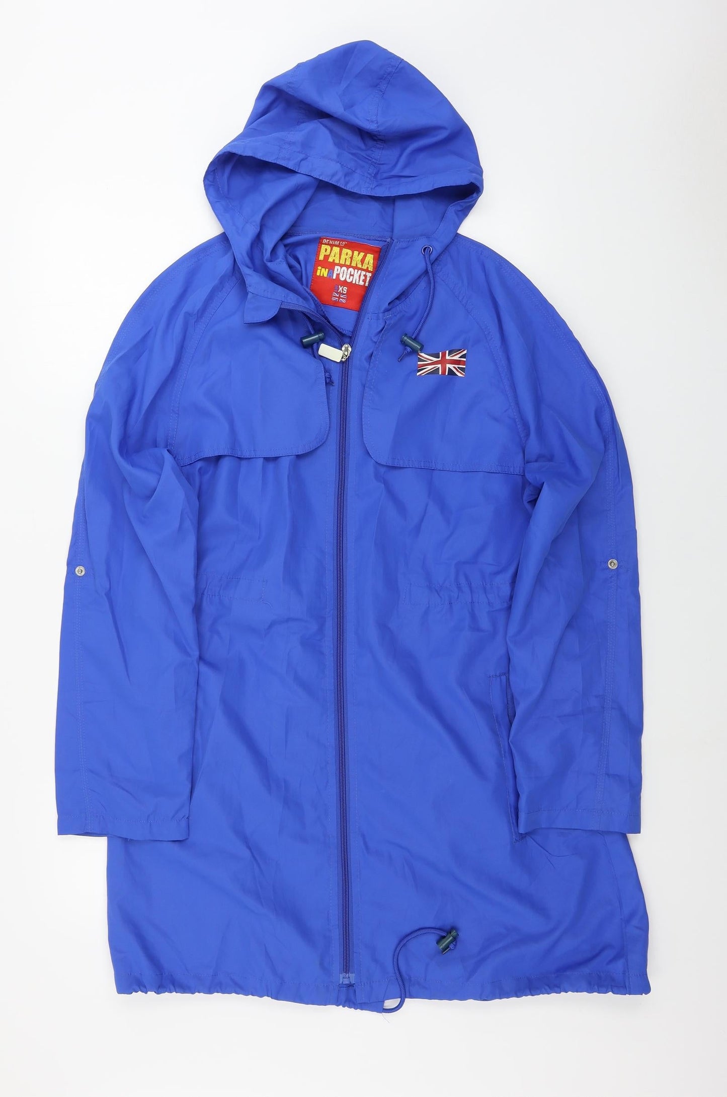 Mens UK Size XS Denim & Co. Blue Parka Coat