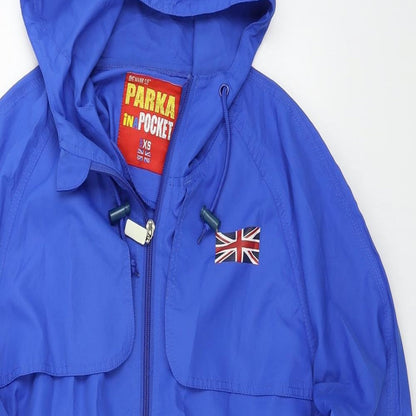 Mens UK Size XS Denim & Co. Blue Parka Coat