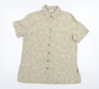 Womens UK Size 10 Marks and Spencer Beige Basic Button-Up