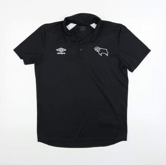 derby county  Mens Black    Polo Size M
