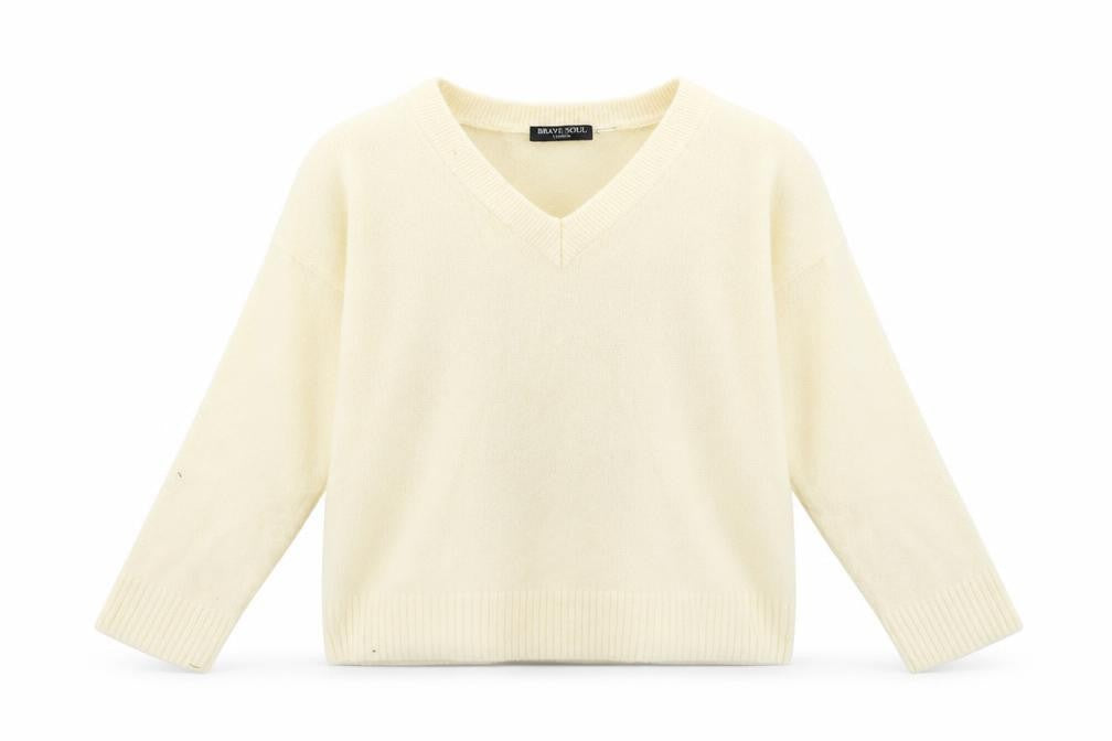 Womens UK Size S Brave Soul Beige Pullover Jumper