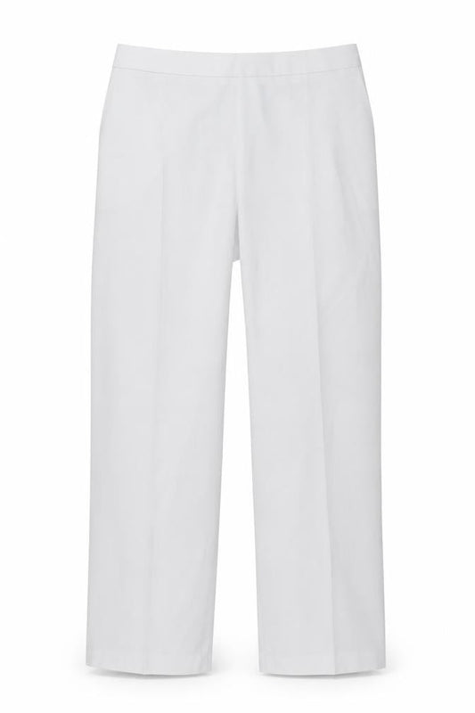 Womens UK Size 32 in BASSINI Regular Fit  White Trousers