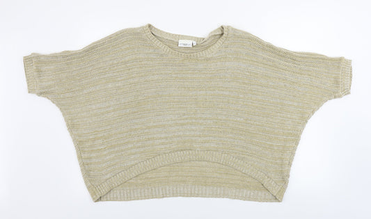 Womens UK Size 12 New Look Beige Pullover Jumper