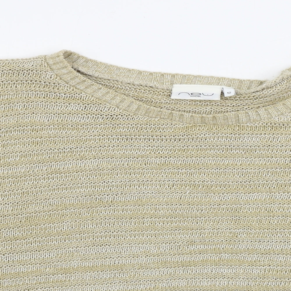 Womens UK Size 12 New Look Beige Pullover Jumper