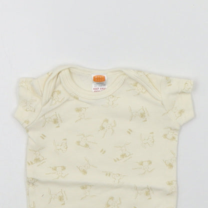 MINIMODE Baby Beige Geometric  Babygrow One-Piece Size Newborn