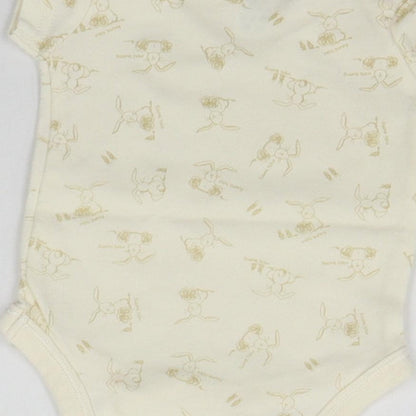 MINIMODE Baby Beige Geometric  Babygrow One-Piece Size Newborn