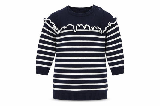 Matalan Baby Blue Striped  Jumper Dress  Size 9-12 Months