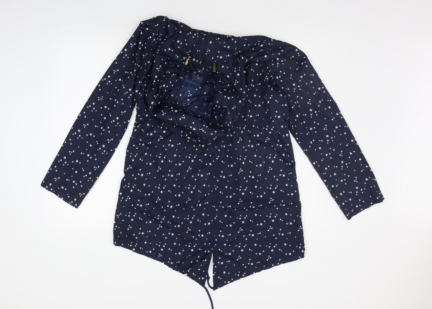 deniem co Womens Blue Geometric  Jacket Coat Size XS