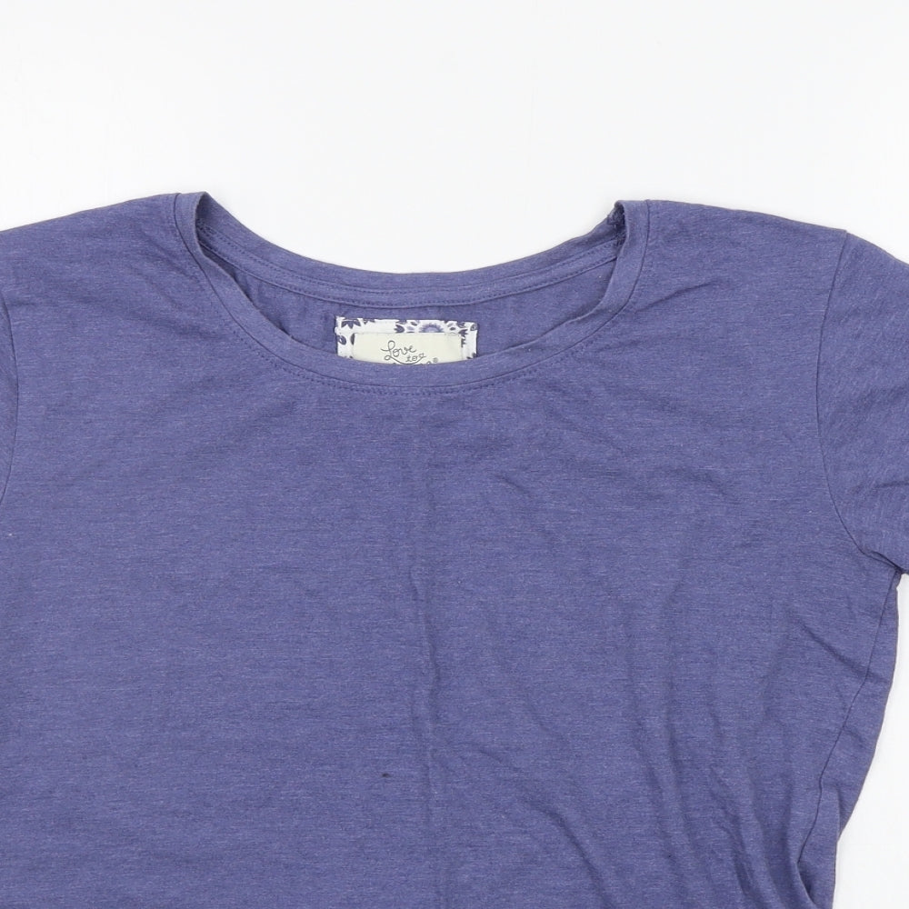 Womens UK Size M LOVE TO LOUNGE Blue Basic T-Shirt