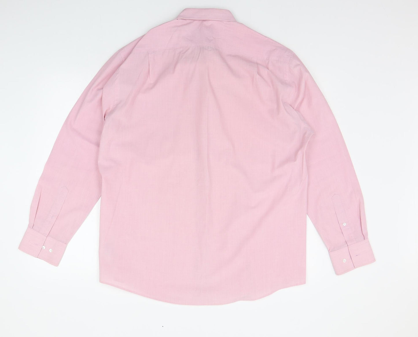 Mens UK Size 17 DEBNHAMS Pink  Button-Up Long Sleeve Casual Shirt