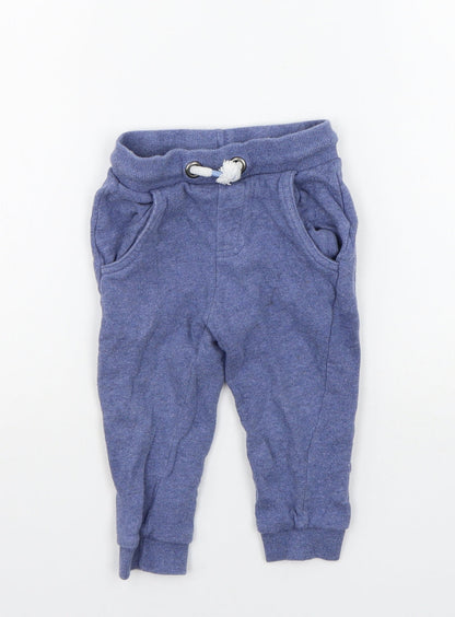 Mother Care Girls Blue   Jogger Trousers Size 12-18 Months