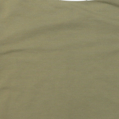 Womens UK Size 4 PRETTYLITTLETHING Green Ringer T-Shirt