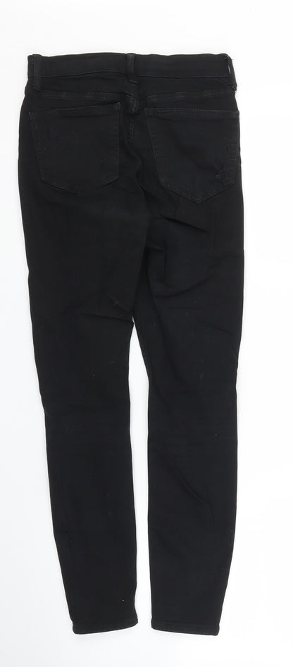 Topshop Womens Black  Denim Skinny Jeans Size 24 in L25 in