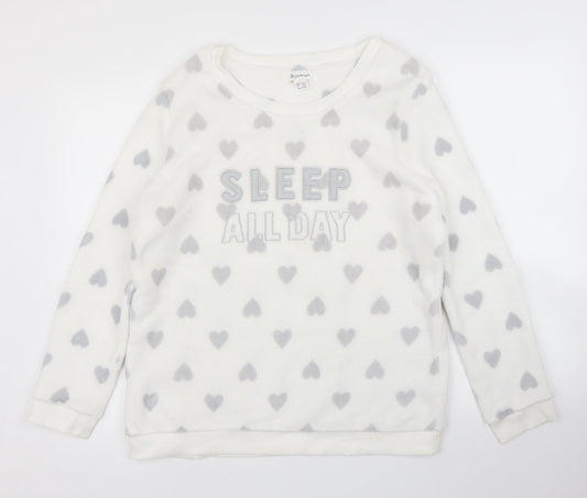 Primark Womens White   Pullover Jumper Size L