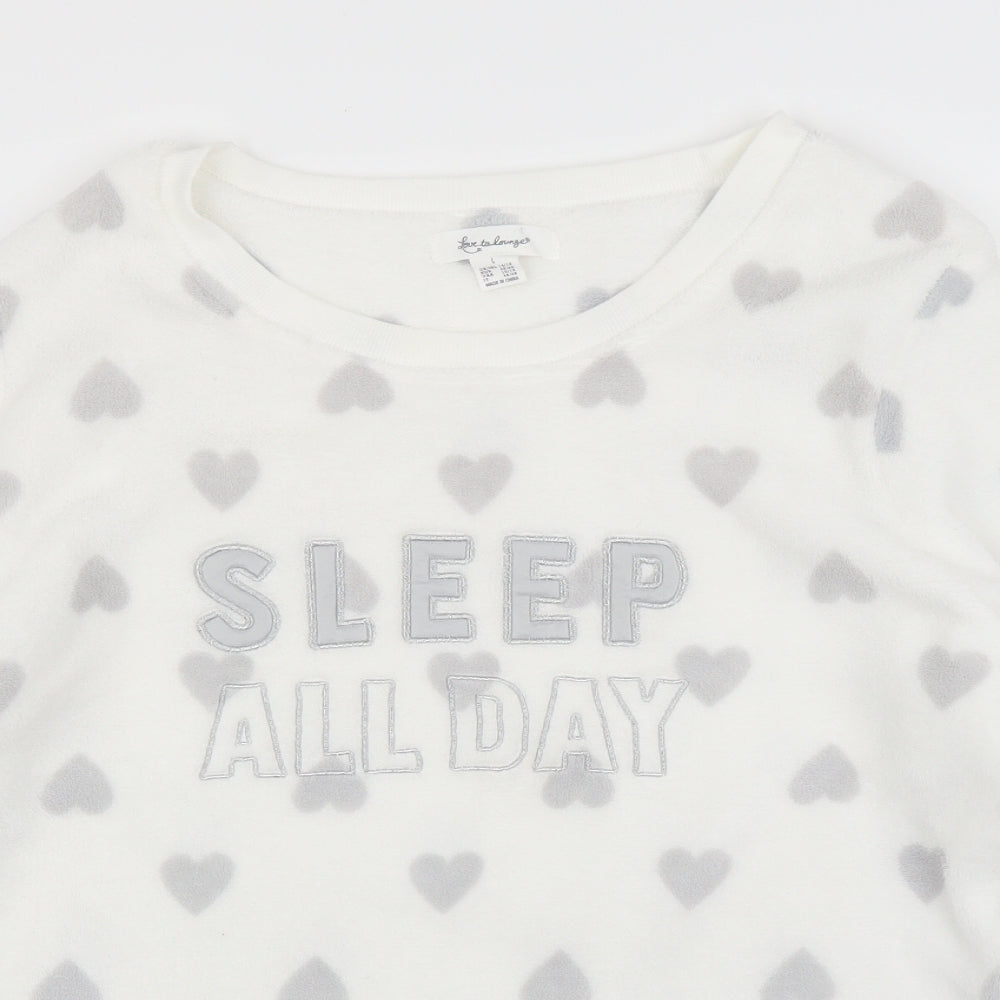 Primark Womens White   Pullover Jumper Size L