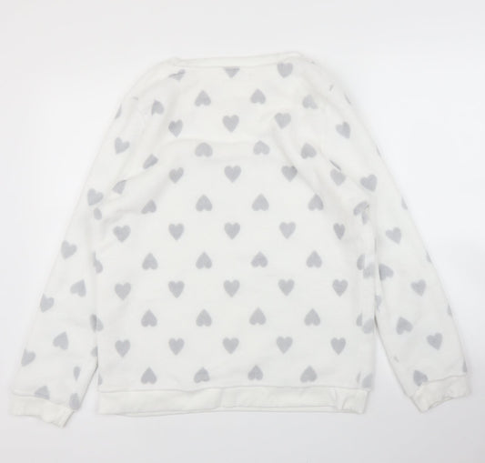 Primark Womens White   Pullover Jumper Size M  - PJ top