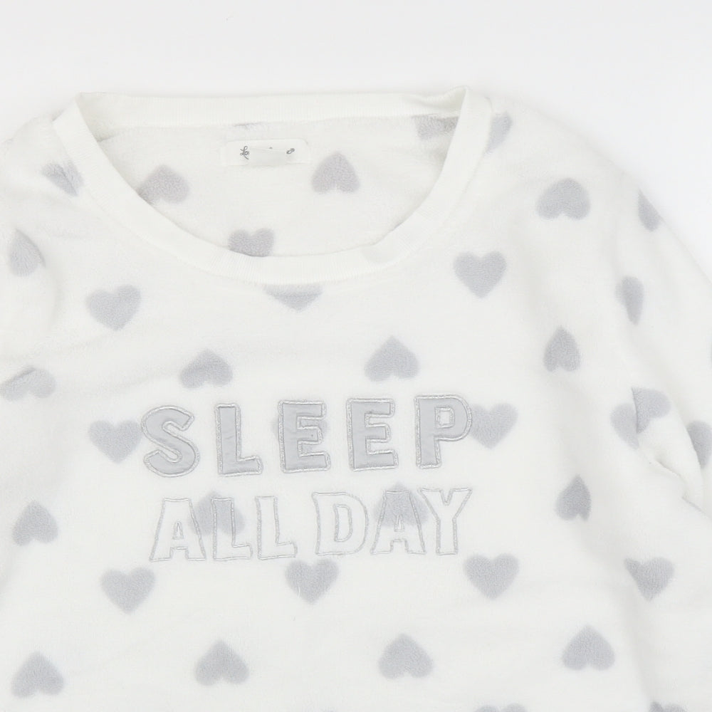Primark Womens White   Pullover Jumper Size M  - PJ top