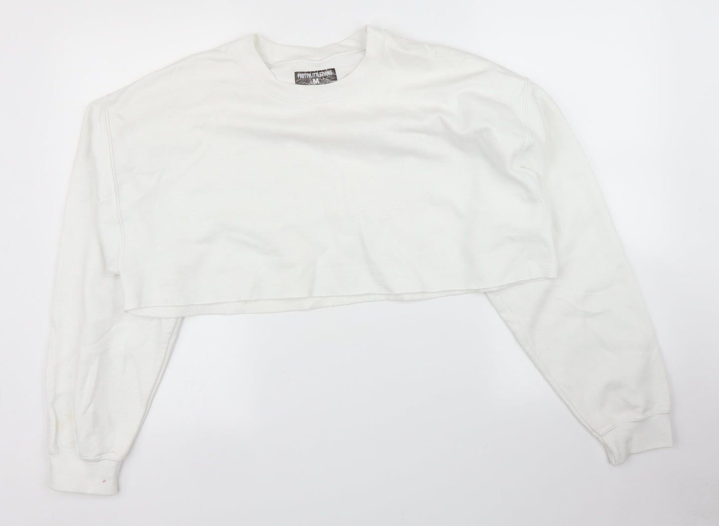 Womens UK Size M PRETTYLITTLETHING White Pullover Jumper