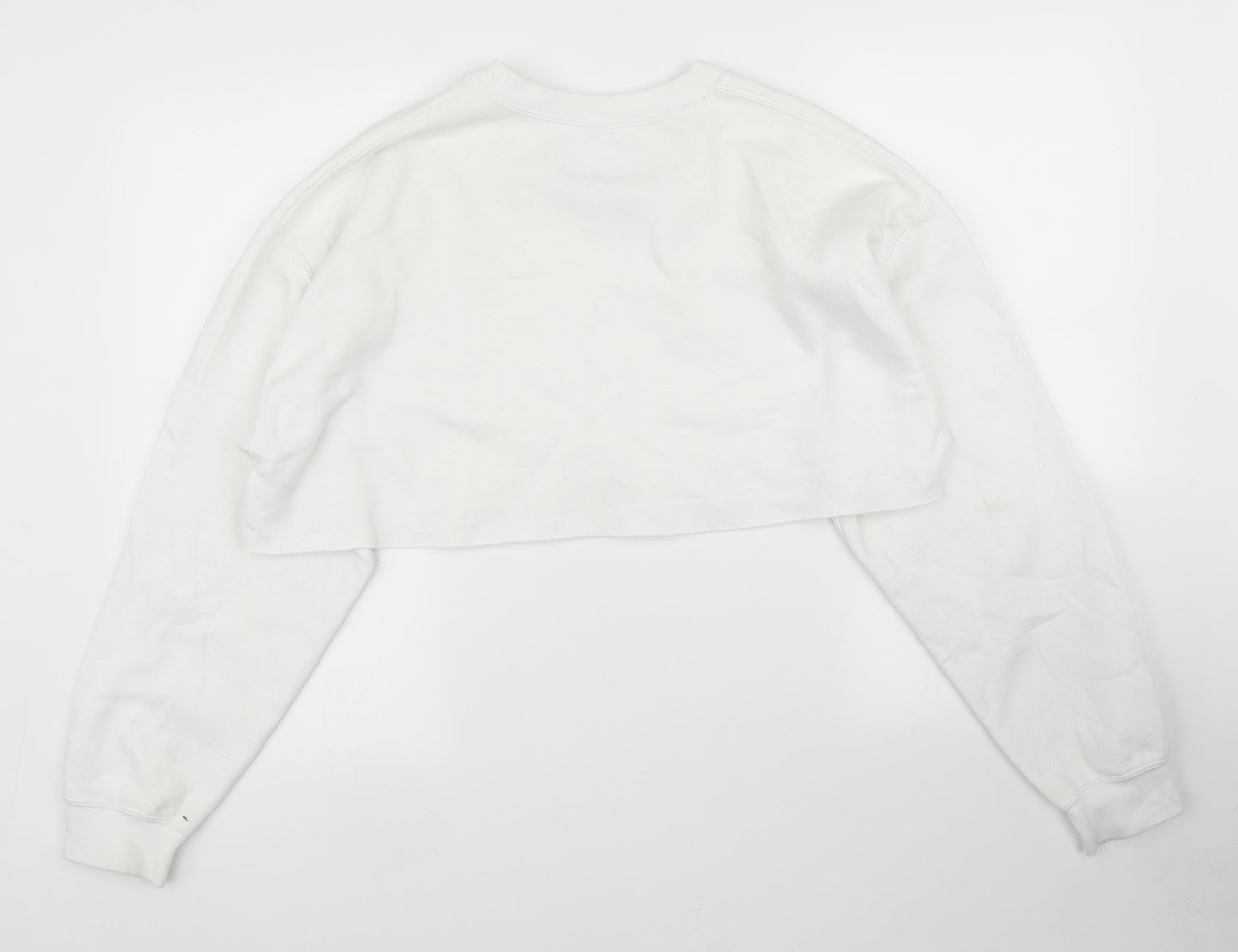 Womens UK Size M PRETTYLITTLETHING White Pullover Jumper