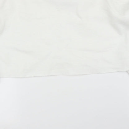 Womens UK Size M PRETTYLITTLETHING White Pullover Jumper