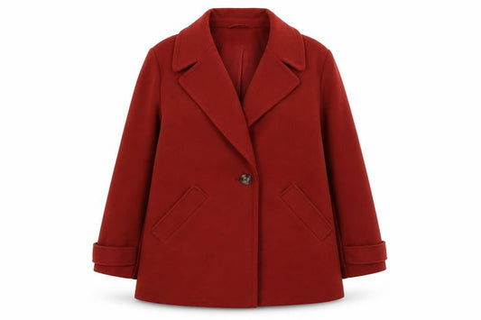 Womens UK Size 14 Papaya Red Overcoat