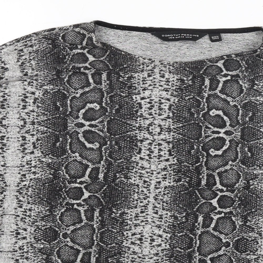 Womens UK Size 14 Dorothy Perkins Grey Pullover Jumper