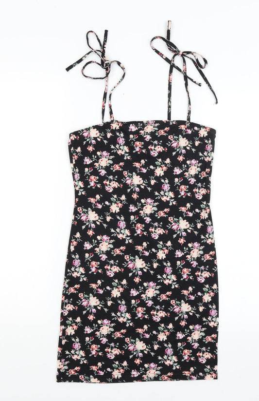 SheIn Womens Black Floral  Camisole Tank Size S