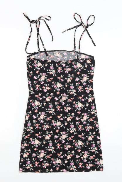 SheIn Womens Black Floral  Camisole Tank Size S