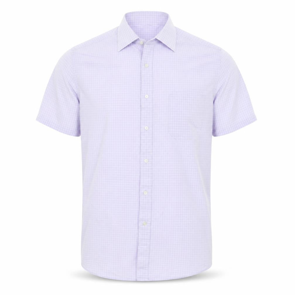 Debenhams Mens Purple Check   Button-Up Size 16.5