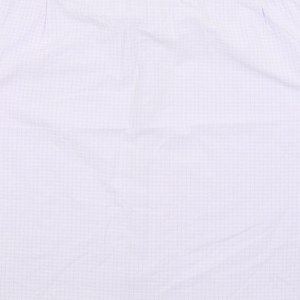 Debenhams Mens Purple Check   Button-Up Size 16.5