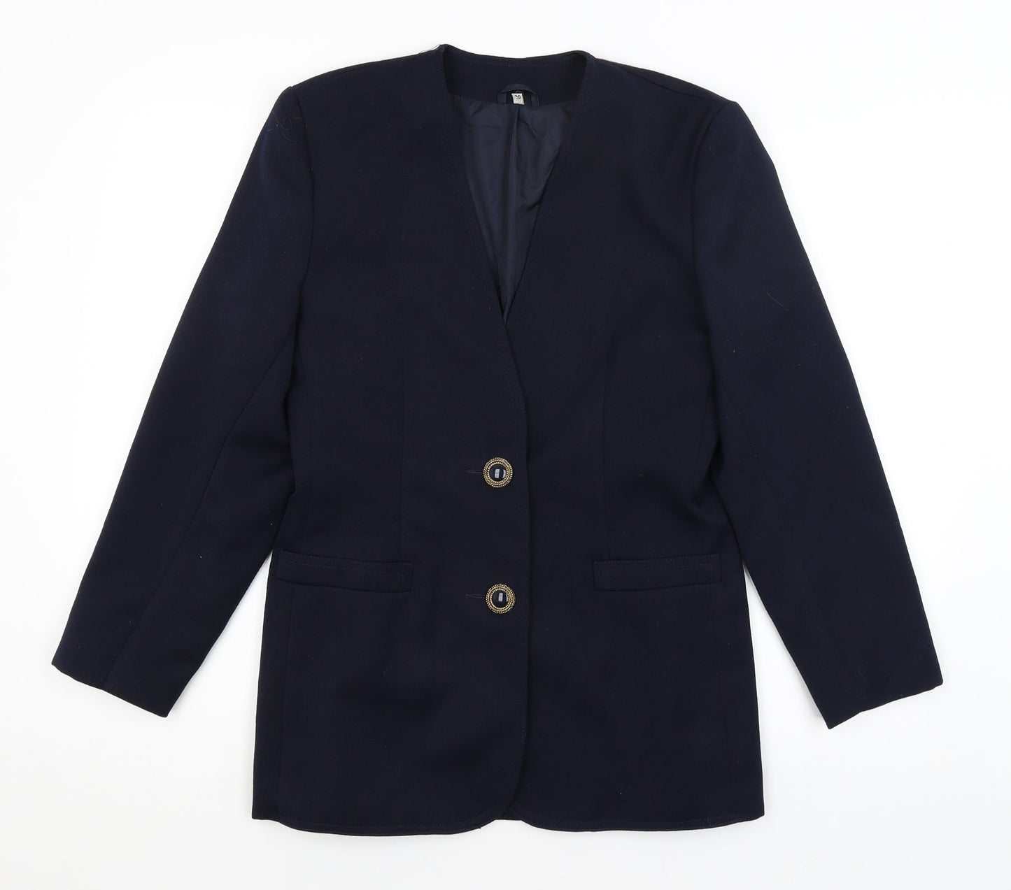 Womens UK Size 10 Preworn Regular Blue Blazer