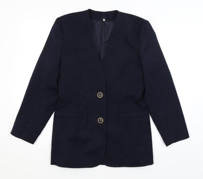 Womens UK Size 10 Preworn Regular Blue Blazer