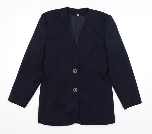 Womens UK Size 10 Preworn Regular Blue Blazer