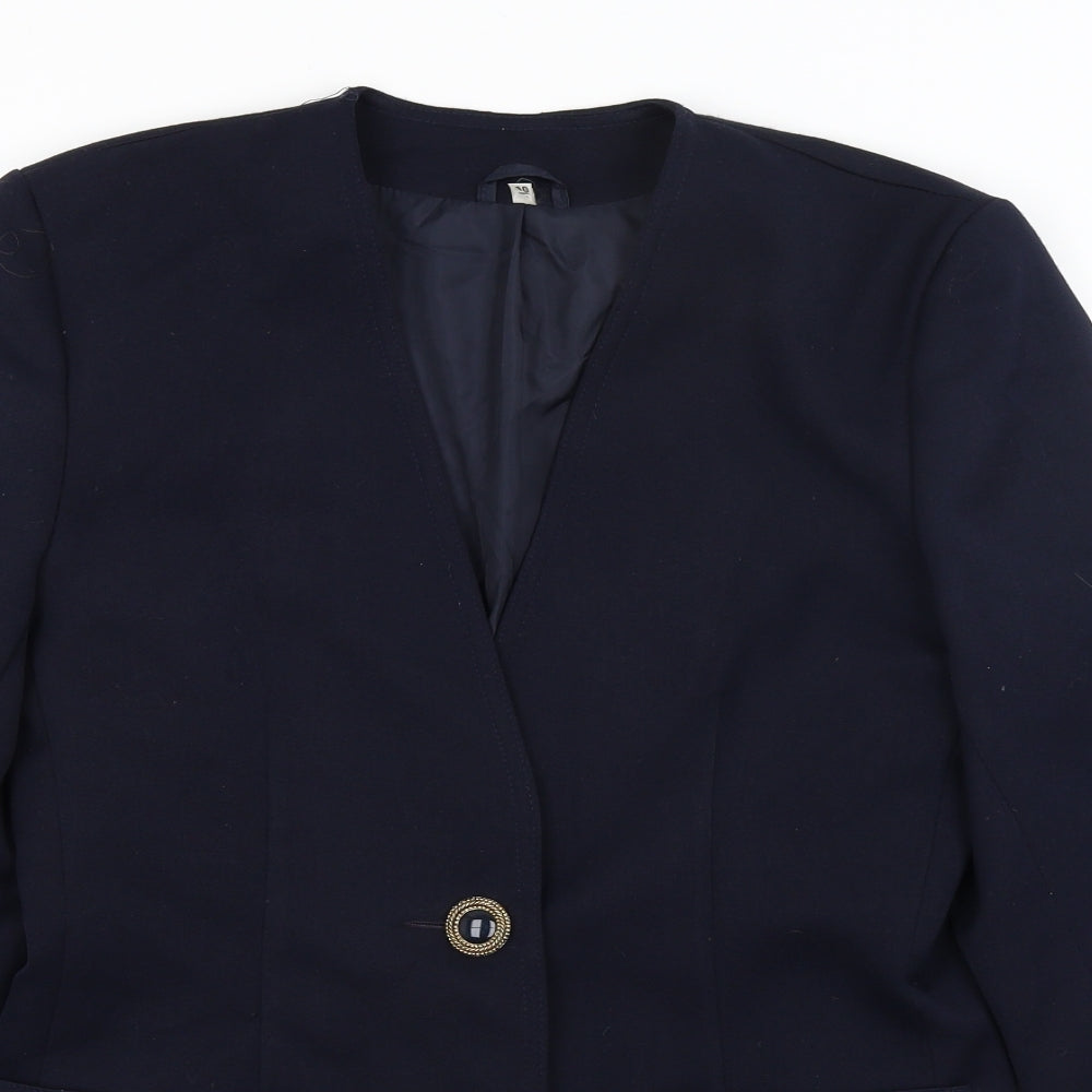 Womens UK Size 10 Preworn Regular Blue Blazer