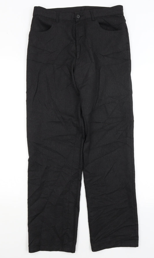 Preworn Mens Black   Dress Pants Trousers Size 32 in L29 in
