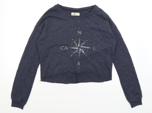 Womens UK Size S Hollister Blue Pullover Jumper
