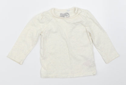 Blue Zoo Girls Ivory   Basic T-Shirt Size 9-12 Months