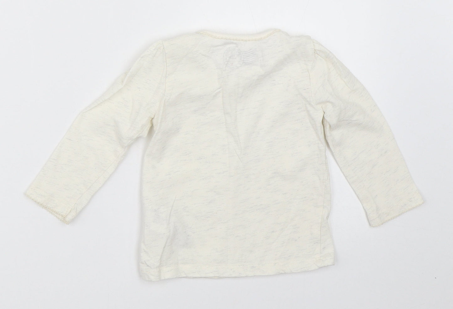 Blue Zoo Girls Ivory   Basic T-Shirt Size 9-12 Months