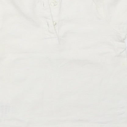 John Lewis Girls White   Basic T-Shirt Size 9-12 Months