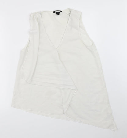 Womens UK Size 40 H&M White Basic Blouse