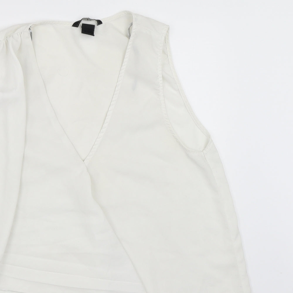 Womens UK Size 40 H&M White Basic Blouse