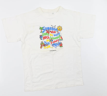 Womens UK Size 12 Preworn White Basic T-Shirt