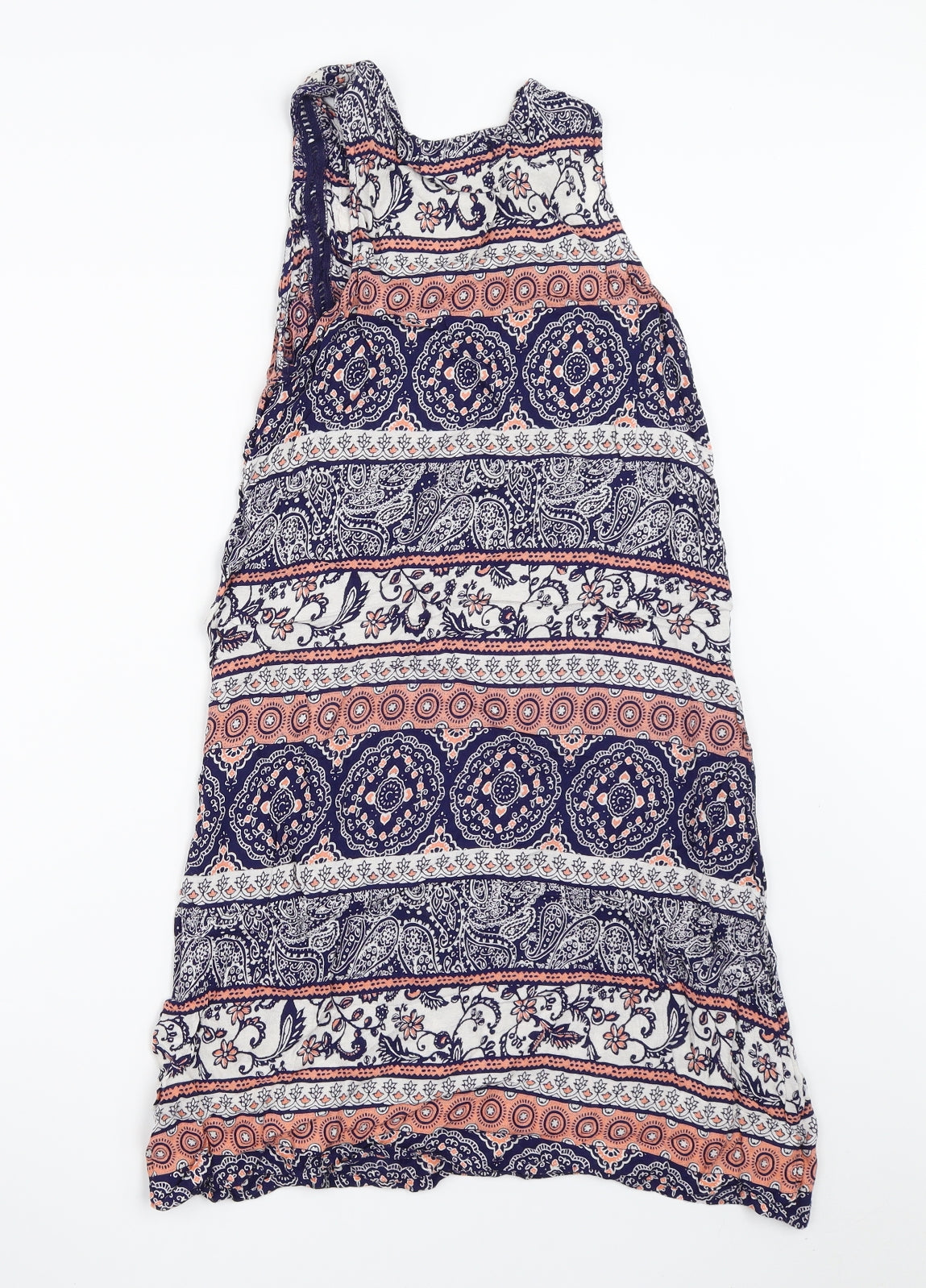 Atmosphere Womens Blue Geometric  Tank Dress  Size 8