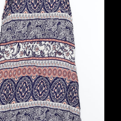 Atmosphere Womens Blue Geometric  Tank Dress  Size 8