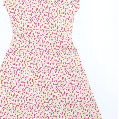 Me & You Womens Pink Floral  Fit & Flare  Size 8