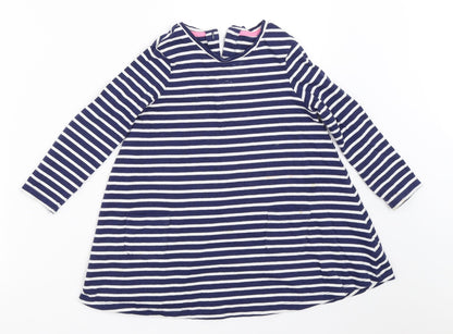 Mothercare Girls Blue Striped  Trapeze & Swing  Size 2-3 Years