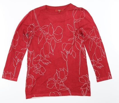Womens UK Size 10 NEXT Red Pullover Jumper